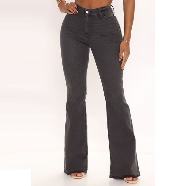 Flared Jeans, European And American Style, Butt-Lifting Slimming Pants, Women's Plus Size Long Pants For_ecoleips.com