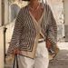 Women's Clothing Spring New Long Sleeved Shirt Striped Loose Cardigan Shirt Women_ecoleips.com