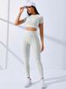 Women's Clothing Suit Women's High Waist Hip Lifting Navel Exposed T Shirt Outdoor Running Training Suit_ecoleips.com