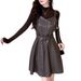 Leather Two-Piece New 2025 Spring And Autumn Women's Top + Fashion Dress Petite Set_ecoleips.com