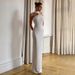 Verve 2025 Spring/Summer New Women's Solid Color High Neck Elegant Sleeveless Slim Fit Bodycon Dress_ecoleips.com