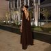Women's Clothing Chiffon Pleated Backless Dress Autumn/Winter New Middle East Party Wear_ecoleips.com