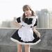 Halloween Cosplay Japanese Cute Lolita Bunny Cosplay Black And White Maid Maid Outfit Lolita Dress Home Uniform_ecoleips.com
