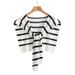 Women's Clothing Thin Striped Ice Silk Knitted Shawl For Women In Summer With Skirt For Outer Wear Sun Protection Thin Shoulder With Collar_ecoleips.com