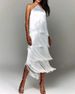 Women's Clothing Fashion Halter Neck Tassel Backless Slit Dress_ecoleips.com