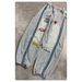 Women's Clothing Spring New Heavy Duty Letter Embroidery Color Stripes Loose Hem Drawstring Casual Trousers_ecoleips.com