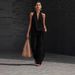 Women's Sleeveless Halter Shoulder Set Loose Summer Casual Wide Leg Pants Two Piece Trendy Fashion_ecoleips.com