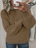 Women's Clothing Classic Slim Fit Long Sleeve Round Neck Knit Sweater For Women & Men - Soft Breathable Polyester Pullover In 8 Colors (Gray, Beige)_ecoleips.com