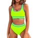 Women's Clothing Sexy Solid Color Bikini Set - High Waist & Push Up Top | Adjustable Ties & Quick Dry Fabric (S-XL) | Swimwear For Women_ecoleips.com
