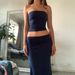 Women's New Sexy Elastic Strapless T-Shirt Long Dress Set_ecoleips.com