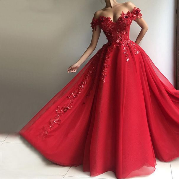 2025 New European And American Wedding Dress Sexy One Shoulder Large Swing Art Examination Stage Host Performance Clothing_ecoleips.com