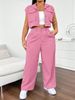 Women's Clothing Sleeveless Loose Shirt Multi Pocket Casual Pants Two Piece Set Large Stock_ecoleips.com