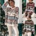 girl 2022 European And American Cross-Border Round Neck Loose Five-Color Christmas Theme Jacquard Long Sleeve Women's_ecoleips.com