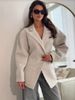 2025 Fall/Winter New Women's European And American Cross-Border Independent Station Casual Versatile Lapel Blazer_ecoleips.com