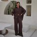 Women's Clothing Long Sleeved Casual Suit Autumn New Loose Casual Cotton Shirt Trousers Suit_ecoleips.com