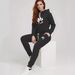 Trendy Fleece-Lined Hoodie Set With Paw Print Design - Women's Casual Long-Sleeve Pullover & Pants Outfit (250g Thick Fabric, Multiple Colors & Sizes)_ecoleips.com