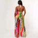 Women's Clothing Printed Halter Neck Strap Backless Slim Fit Jumpsuit_ecoleips.com