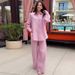 Women's Clothing Summer Fashion Relaxed Cotton And Linen Shirt Suit Summer Loose Sun Protection Shirt Wide Leg Pants Two Piece Suit_ecoleips.com