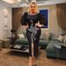 Women's Clothing Heavy Industry Hot Diamond Sexy Round Neck Mesh Sleeve Dress Slim Hip Skirt_ecoleips.com