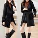 Luxury Velvet & Fur Trimmed Winter Jacket For Women – Oversized Lapel Coat, Thickened Loose Fit Plus Size Outerwear_ecoleips.com
