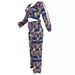 Women's Floral Print Two-Piece Pant Set Comfort Fit Casual Autumn Winter Outfit_ecoleips.com