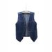 Women's Denim Vest Sleeveless Casual Jacket Loose Fit Cropped Waistcoat Summer Fashion_ecoleips.com