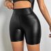 Women's Clothing PU Leather Pants Women Sexy Hot Pants Nightclub Pants European Leather Shorts_ecoleips.com