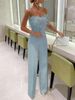 Women's Clothing Spring And Summer New Feather Tube Top Sexy Fashion Jumpsuit_ecoleips.com