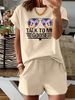 Women’s 2 Piece Outfit Set – Oversized Graphic T-Shirt And Biker Shorts Matching Set, Casual Summer Lounge Tracksuit For Daily Wear-355_ecoleips.com