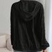 Women's Lightweight Hooded Zip-Up Jacket - Breathable Sun Protection Outerwear With Relaxed Fit, Available In Black, White, Gray & Lavender_ecoleips.com