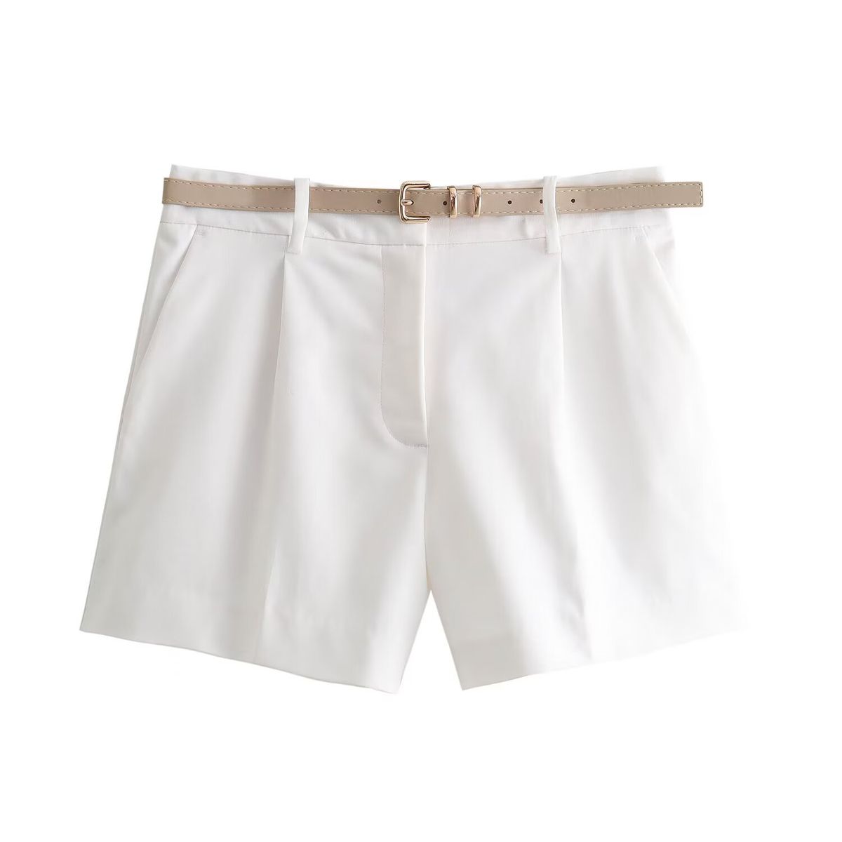 Women's Straight Leg Casual Shorts Simple Summer Arrival with Belt Size Guide Not Specified Color Not Specified_ecoleips.com