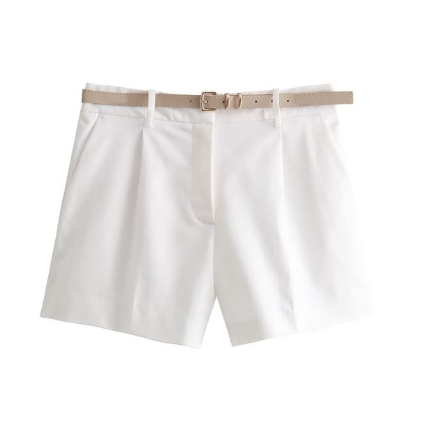 Women's Straight Leg Casual Shorts Simple Summer Arrival with Belt Size Guide Not Specified Color Not Specified_ecoleips.com
