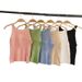 2008 # Off-shoulder Short Halter Neck Korean Style Sleeveless Knitted Tank For Women, Slimming Camisole Top_ecoleips.com