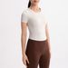 Women's Clothing Yoga Wear Short Sleeved Women's With Chest Pad Pleated Slim Fit Sports Fitness Tops T Shirt_ecoleips.com