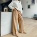 Women's Clothing Wide Leg High Waist Suit Pants Casual Slim Straight Floor Length Pants_ecoleips.com