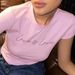 Summer European American New Cross-border Street Style Short Crop Top T-shirt With Letter Rhinestones And Round Neck_ecoleips.com