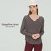 Women's Bamboo Yarn Long Sleeve V-Neck Yoga Top Aqua Loose Fit Casual Sportswear Home Wear_ecoleips.com
