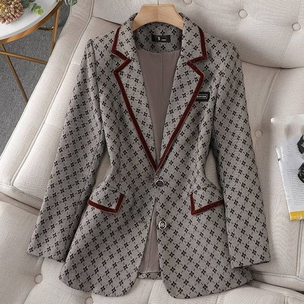 Women's Clothing Socialite Elegant Style Suit Two-piece Spring And Autumn Printed Suit_ecoleips.com