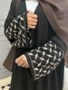 Verve Women's Muslim Clothing Abaya Hand-Embroidered Plaid Simple Dress Long Skirt Robe_ecoleips.com
