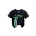 Women's Clothing fashion color matching embroidery short-sleeved T-shirt raw edge hip-wrapped A-line high waist denim skirt_ecoleips.com