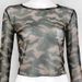 Aria Basics Aria Basics European And American Hot-Selling Mesh Top For Women 2025 Summer New Women's Clothing Camouflage Long Sleeve_ecoleips.com