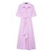 Women's Belted Poplin Shirt Dress Reducing Age Summer New Youthful_ecoleips.com