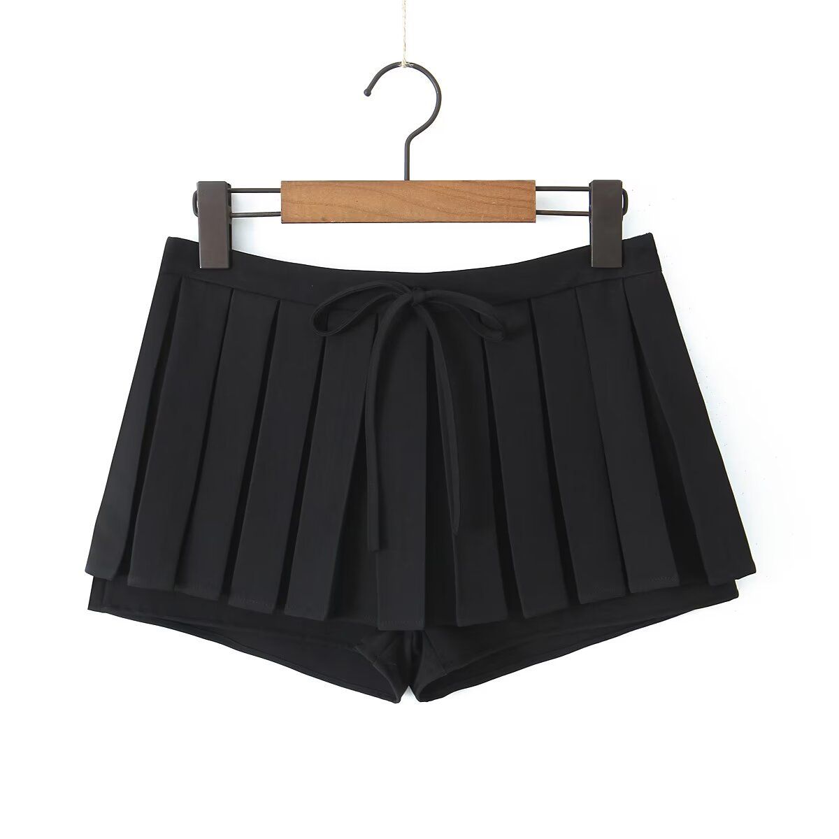 Verve 6429-Spring New Fashion Waist Bow Pleated Pants Half Skirt Women's Style_ecoleips.com