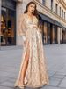 Verve 2025 Women's Autumn New Mesh Sequin Large Swing Party Event Evening Long Dress_ecoleips.com