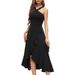 2026 New Halter Neck Ruffle Hem Women Formal Dress_ecoleips.com