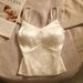 Summer Jacquard New Chinese Style Camisole With Chest Pads, Short Sleeveless Vest Women, Suitable For Outerwear Or_ecoleips.com