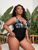 VigoJany 2026 Plus Size Print Swimwear Women Large One Piece Strapped Swimsuit Lady Chubby Big Backless Bathing Suit Beachwear_ecoleips.com