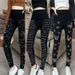 Women's Stretchy Midi Leggings With Rhinestone Details - Soft Modal Fabric, High Waist Tummy Control, Breathable & Comfortable For Casual Wear_ecoleips.com