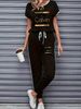 Color Block Trim Casual Suit For Women Three Piece Spring Summer Autumn Simple Loose Fit And Flattering_ecoleips.com