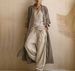 Women's Retro Linen Set Spring Summer New Printed Loose Fit 3 Piece Clothing_ecoleips.com